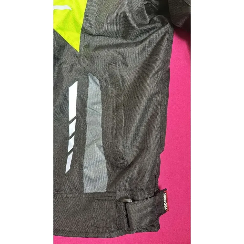 ProFirst Riding Jacket XL Armor Black Neon Yellow Protective New - Picture 6 of 10